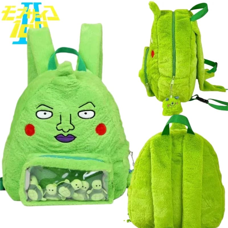 Nuovo Mob Psycho 100 Zaino in peluche Cartoon Dimple Borsa da scuola Anime Merchandise Regalo di festa Moda casual Comic Convention