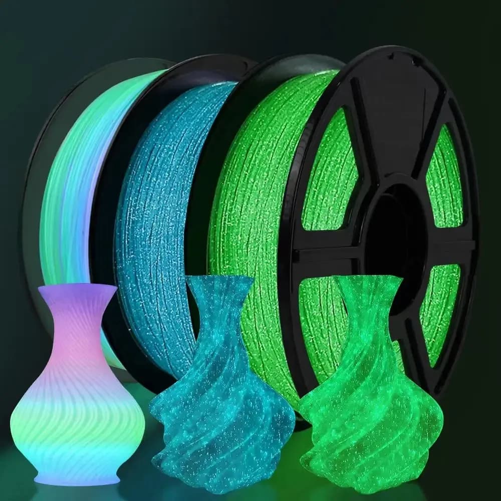 Filamento PLA per stampante 3D Luminous Stars 1,75 mm, cielo stellato che si illumina al buio, filamento nottilucente per stampa 3D fai da te 1KG