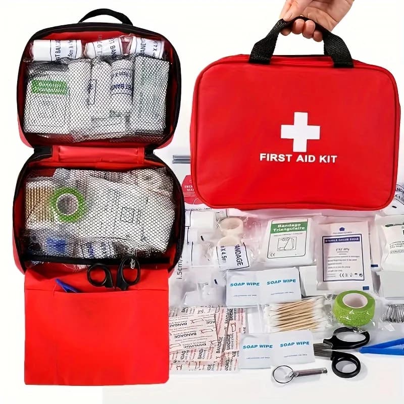 Kit borsa di pronto soccorso medico di emergenza portatile per la sopravvivenza della medicina dell'attrezzatura di campeggio di viaggio all'aperto della famiglia