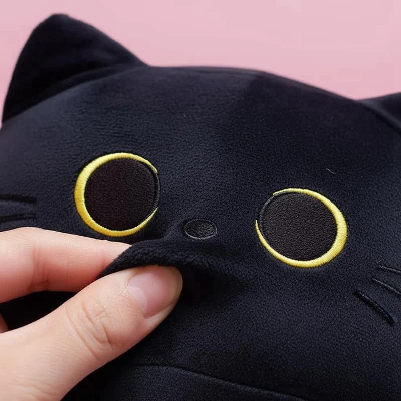 Cuscino Decorativo Gatto Nero, Adorabili Gattini, Morbido Peluche, Cuscino per Divano, Supporto Lombare, Decorazione Casa, Regalo per la Festa della Mamma