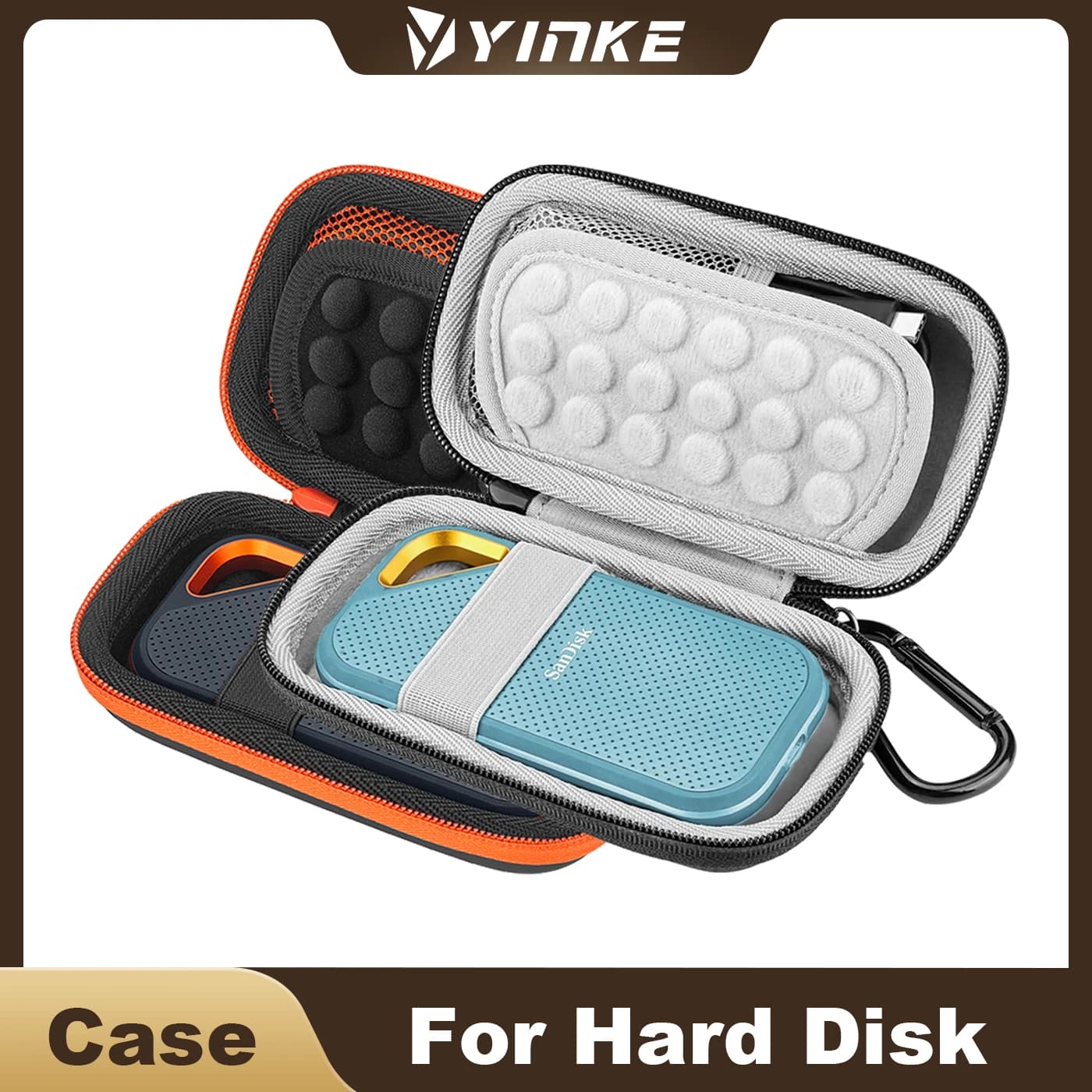 Custodia rigida per SSD esterno universale MP3/MP4/SanDisk Extreme Pro/SanDisk Extreme portatile 1TB/2TB/4TB, custodia da viaggio