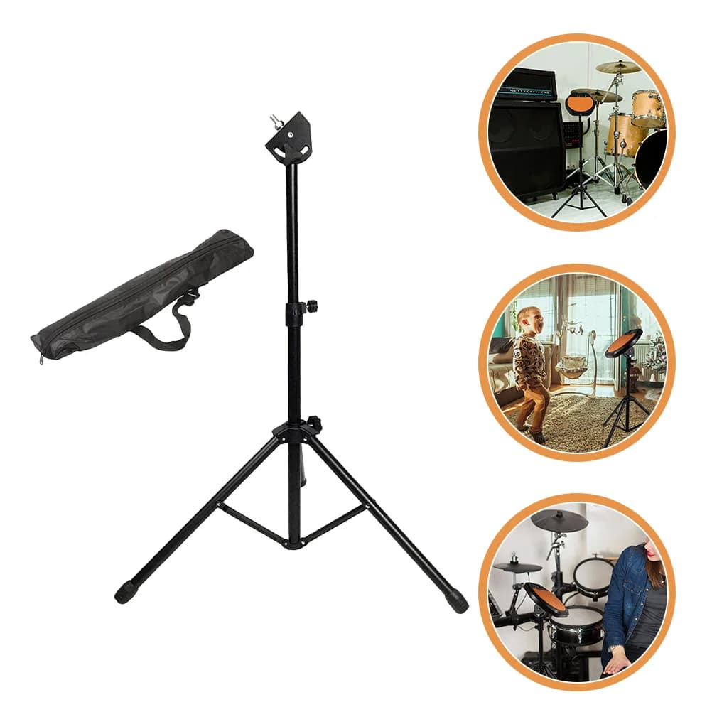 Supporto per pad per pratica per pad per batteria muto in gomma portatile a doppia faccia da 8 pollici durevole e addensato Supporto per rack per batteria muto leggero Muto