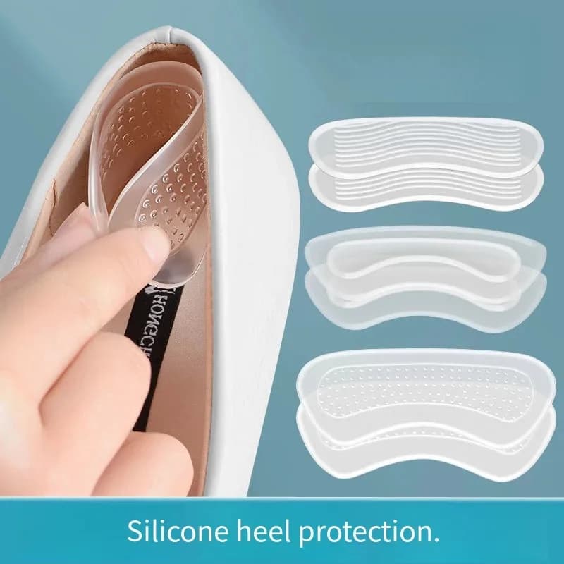 1 paio/2 paia di scarpe con tacco alto in silicone trasparente adesivi per la protezione del tallone scarpe da donna cuscinetti per tallone cura dei piedi solette antiscivolo
