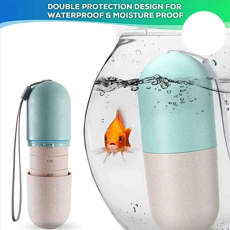 ALIM-Splitter for pills Cute weekly organizer for pills Travel Hiking Box for pills for 7 days to contain pills Vitamins Fish Oil Supplements Dur