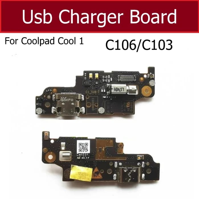 Microfono e caricabatterie USB Jack Dock Board per Coolpad Cool1 Cool 1 Dual C106 Cool1 C103 porta di ricarica connettore Usb scheda porta