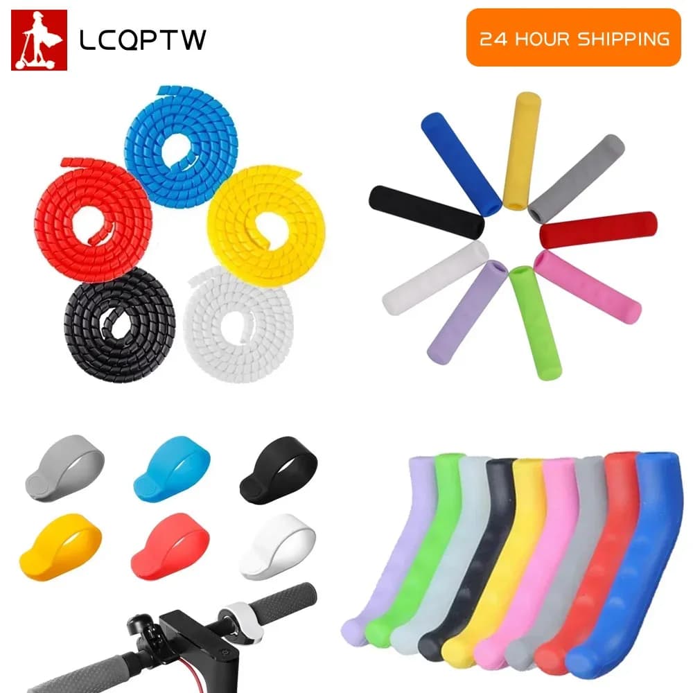 Gruppo copertura protettiva per Xiaomi M365/1S/PRO Maniglia antiscivolo Freno Pollice Manicotto acceleratore E-Scooter Organizzatore Tubi di avvolgimento