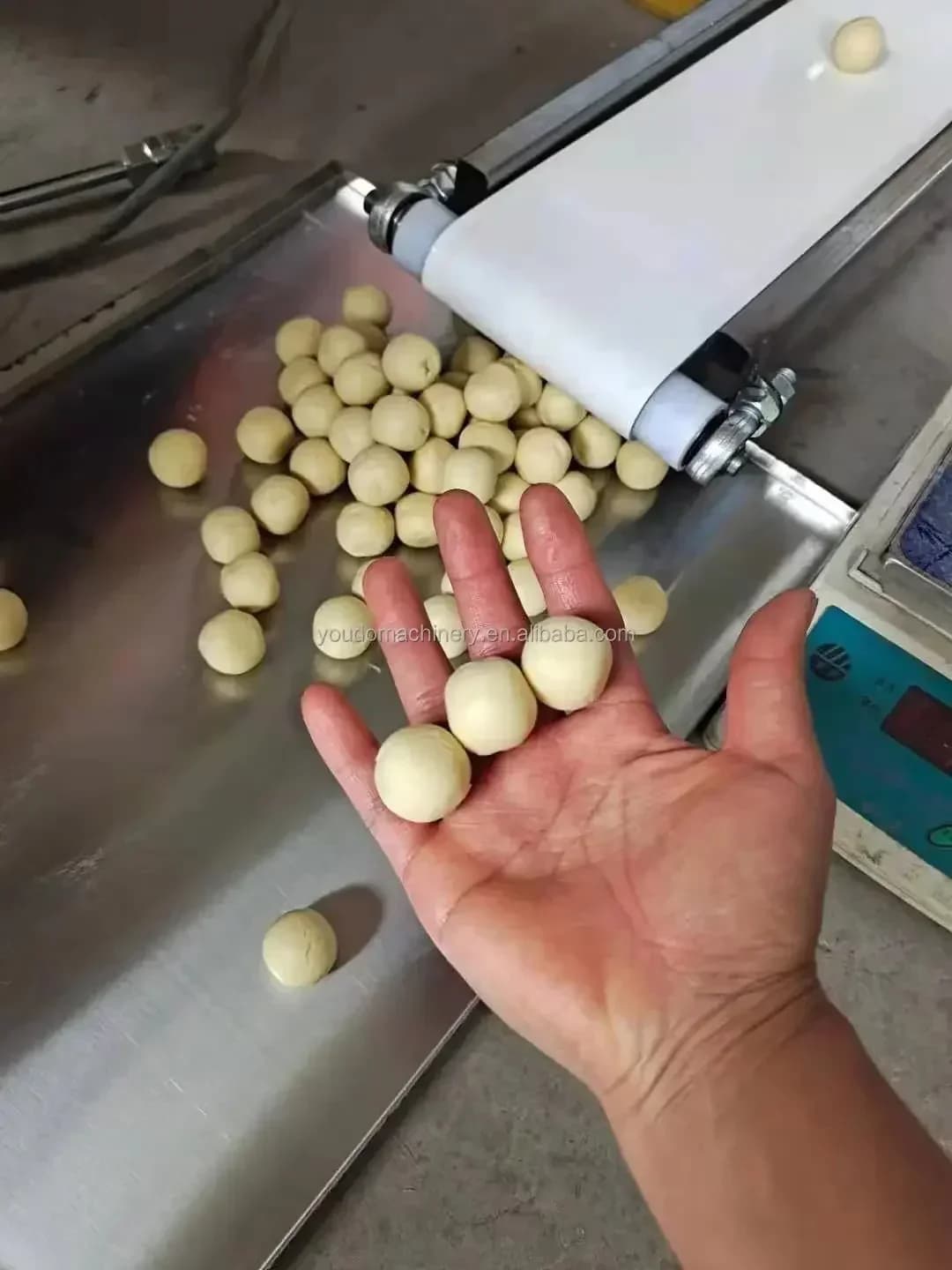 Macchina per la Produzione di Palline di Pasta 6000pz/h, Estrusore e Taglierina per Impasto, Divisore per Pizza, Pane, Biscotti e Barrette Proteiche