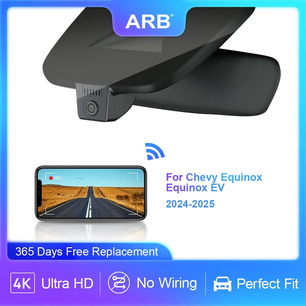 For Chevrolet Equinox & Equinox EV 2024-2025 4K Car Camera, ARB OEM Look Video Recorder with WIFI Connection & G-Sensor