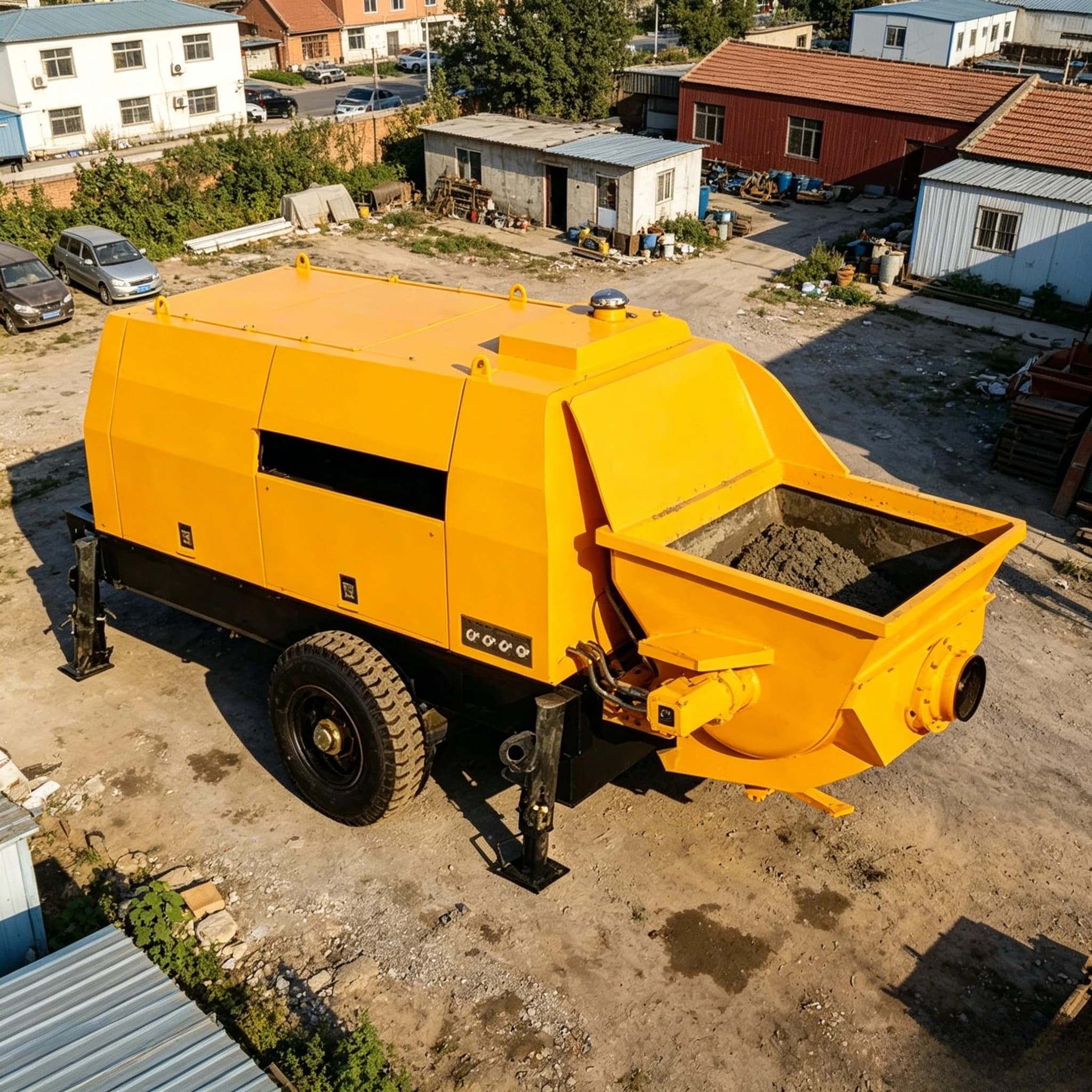 Concrete Pump for Sale Cheap 30m3/h Hydraulic Trailer Concrete Pump for Building Foundation Construction Customized