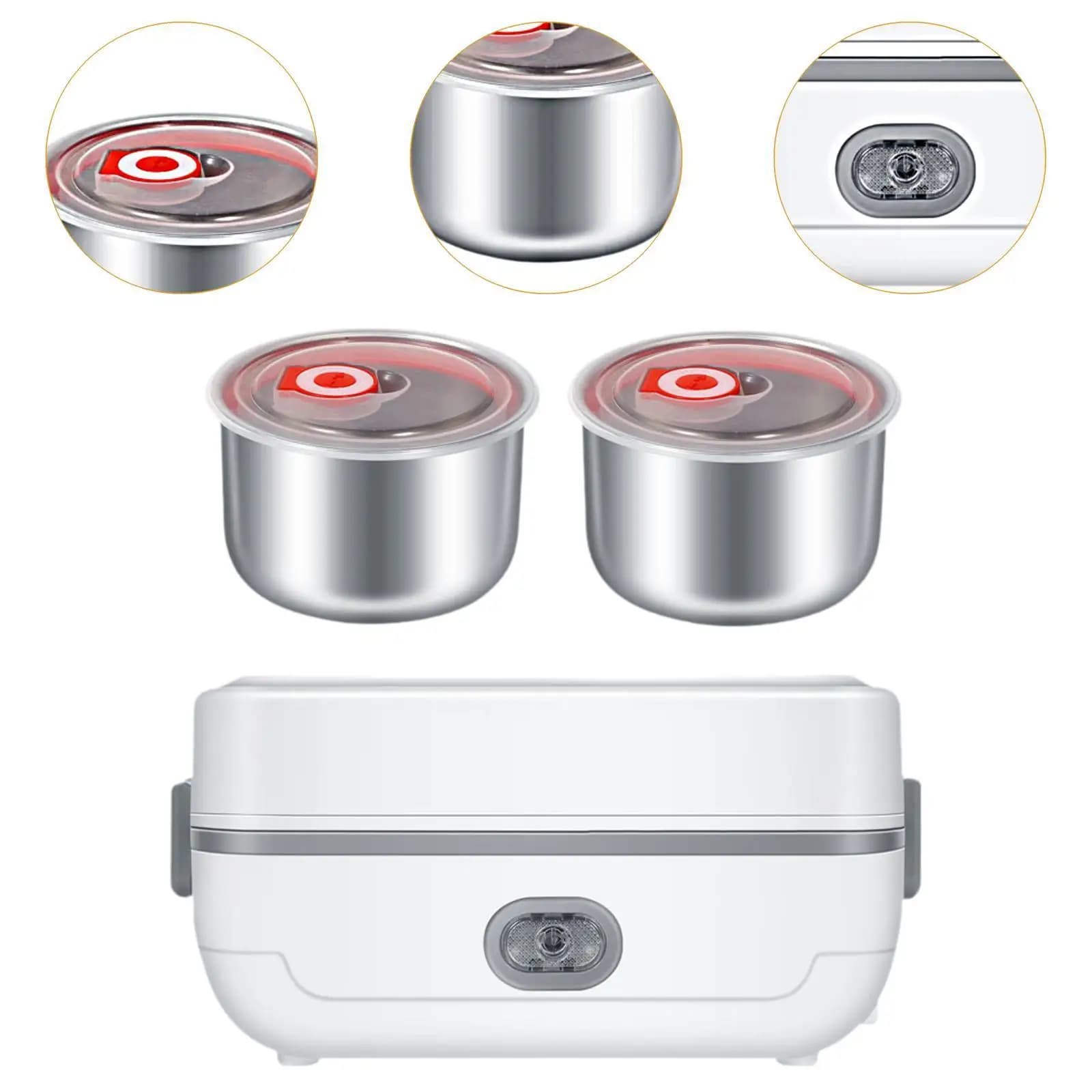 Multifunctional Self Cooking Lunch Box Small Rice Cooker with Food Insulation Portable Steamer for Dormitory