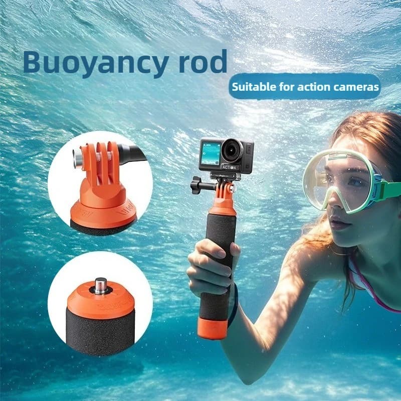 For Insta360/DJI/GoPro Action Camera Stick Floating Accessories with Anti-Slow Handle