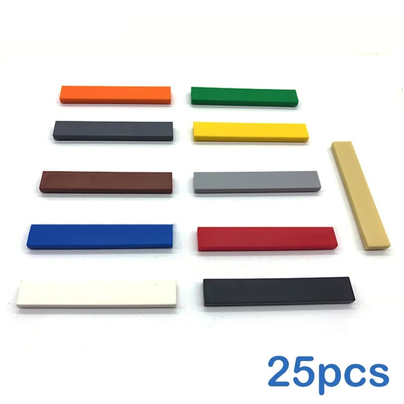 25 pz FAI DA TE Building Blocks Liscio 1x6 Figura Mattoni 11 Colori Educativi Giocattoli Creativi per I Bambini Formato Compatibile Con Il Marchio