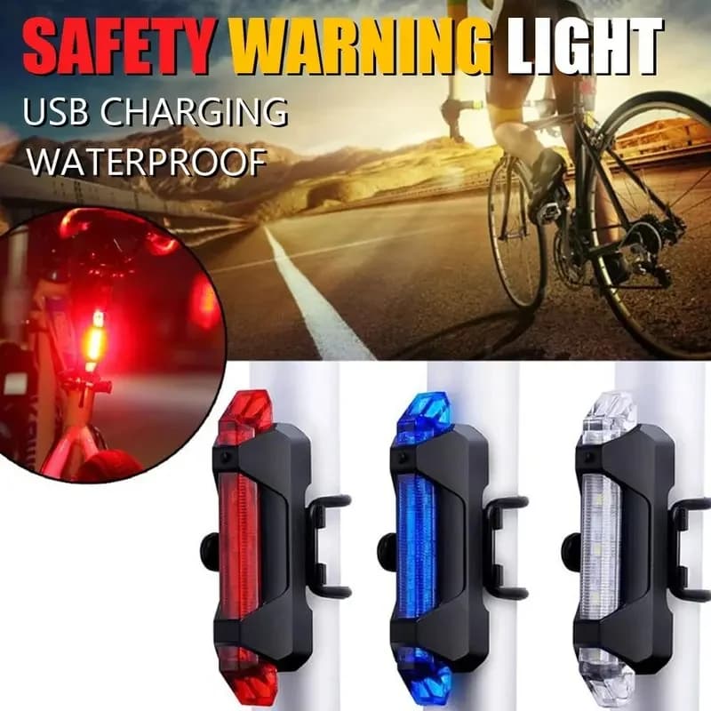 1-3pcs USB Charge Bike Lights Waterproof Flash Tail Light Bike Rear Taillight Bicycle Cycling Accessories
