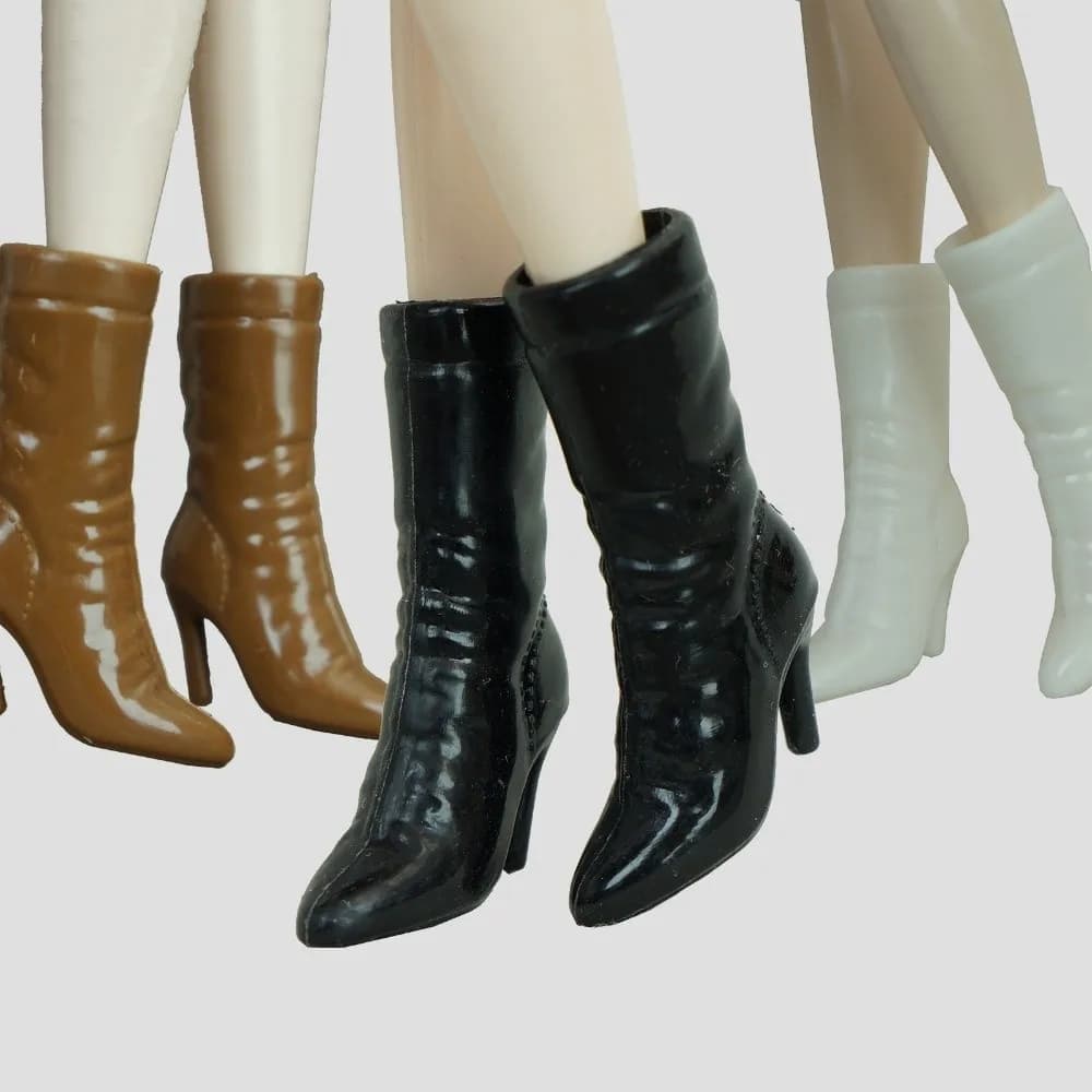 Fashion 1/6 Doll Sippers Shoes Plastic Multistyles Male/Female Doll Boots Doll Casual Wear Shoes Fit Foot Length 2cm Dolls