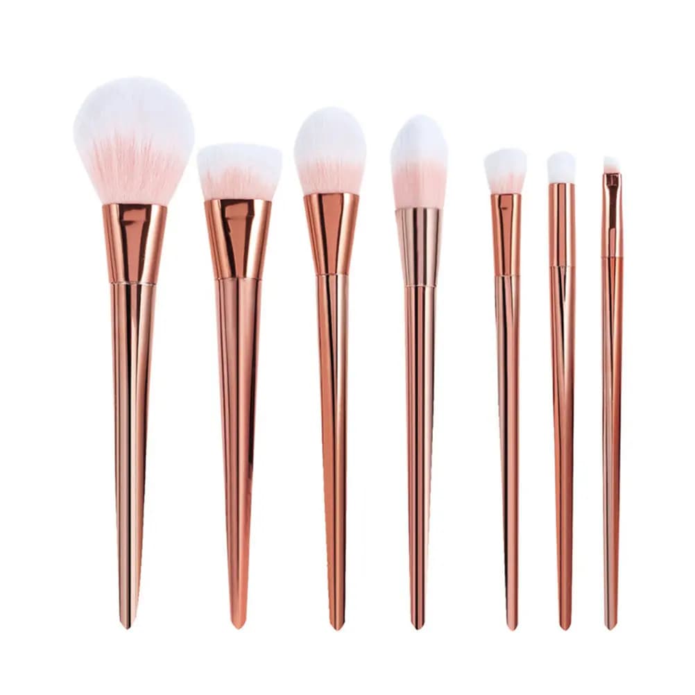 Set di pennelli per trucco da 7 pezzi, kit professionale per fondotinta in polvere, ombretto, applicazione naturale e uniforme sul viso