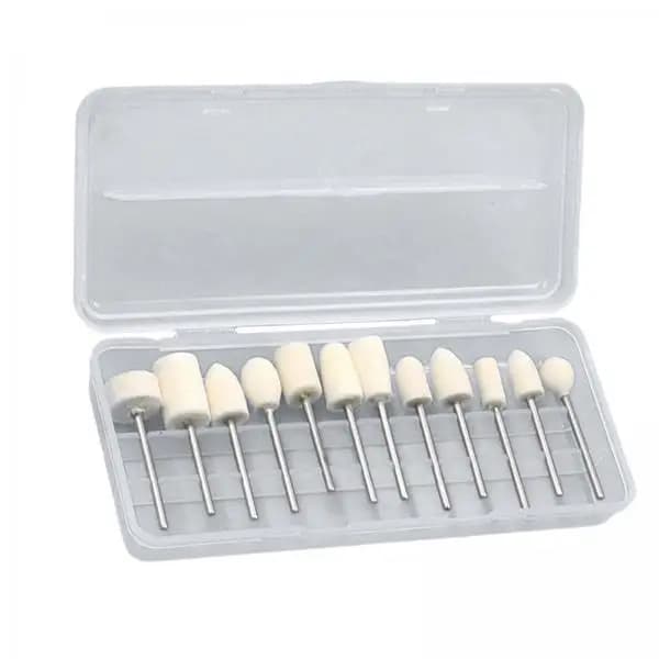 Set di Testine per Levigatura e Lucidatura con Manico in Metallo, Kit di Strumenti per Unghie per Smalto Gel, Forniture Professionali per Tecnici delle Unghie