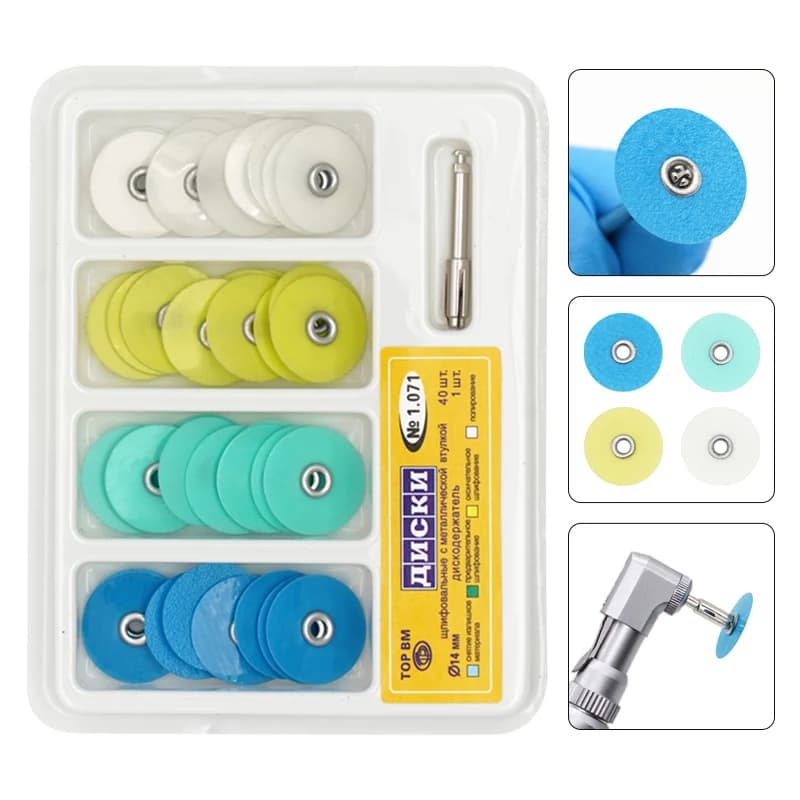 40 Pz/box Dental polishing discs Soflex Spindle Soflex Flexi Disco RA Gambo Teeth whitening Material Dentizing Tools