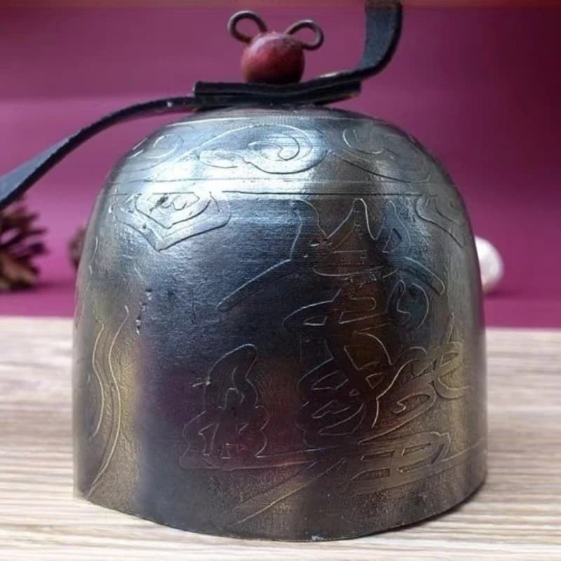 Pure Copper Camel Bell Handmade Sound Healing Wind Bells Portable Hanging Retro Horn Bell Zen Chime Bells Percussion Instrument