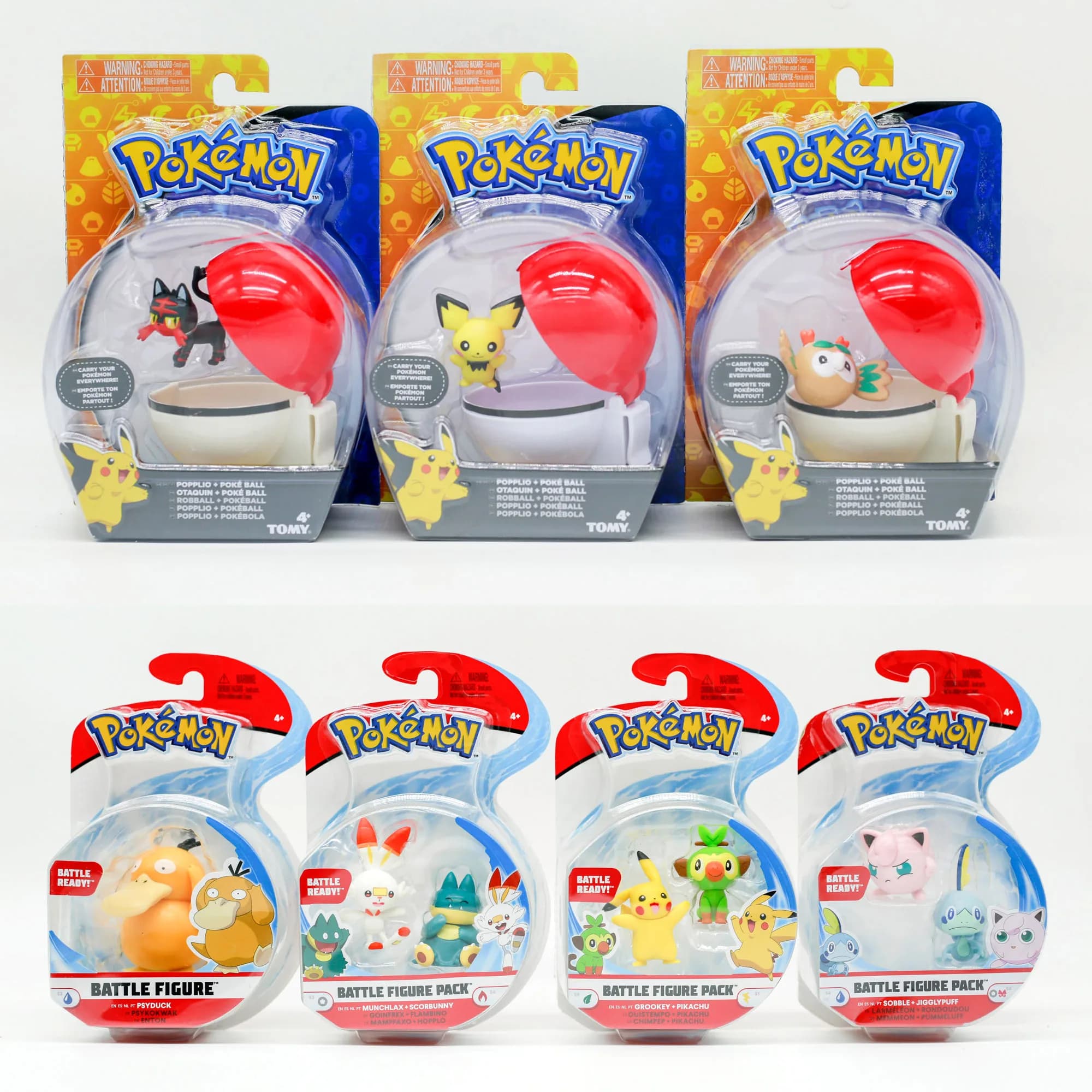 Collezione di action figure Pokemon Sobble Jigglypuff Grookry Pikachu Munchlax Scorbunny Psyduck Litten Ragazzi Regali di compleanno