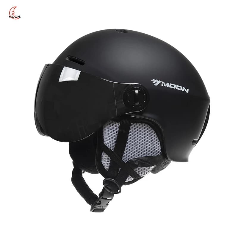 MOON Casco da sci Casco da snowboard per adulti e giovani Vestibilità regolabile con occhiali staccabili Guscio protettivo Prese d'aria traspiranti