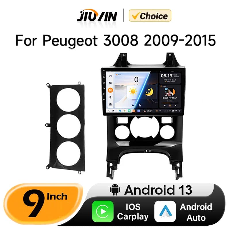 Autoradio per Peugeot 3008 2009-2015 Android 2 Din Ricevitore Stereo Auto Audio Lettore Multimediale WIFI 4G Carplay Navigazione GPS