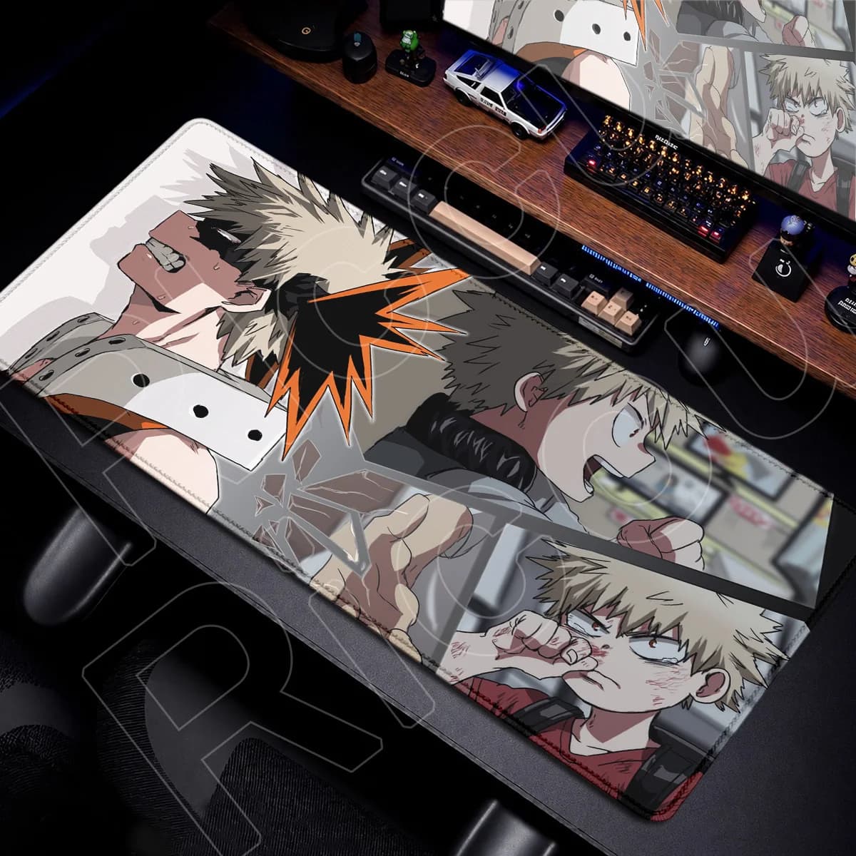 My Hero Academia Anime Mouse Pad Large Cool Bakugou Katsuki Lock Edge Keyboard Desk Mat Gamer Computer Carpet 900x400mm Soft Rug