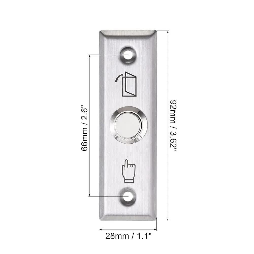 1 pz Pulsante di uscita in acciaio inossidabile, interruttore a pulsante per apertura porta, rilascio blocco per controllo accessi, serratura intelligente per interruttori elettrici