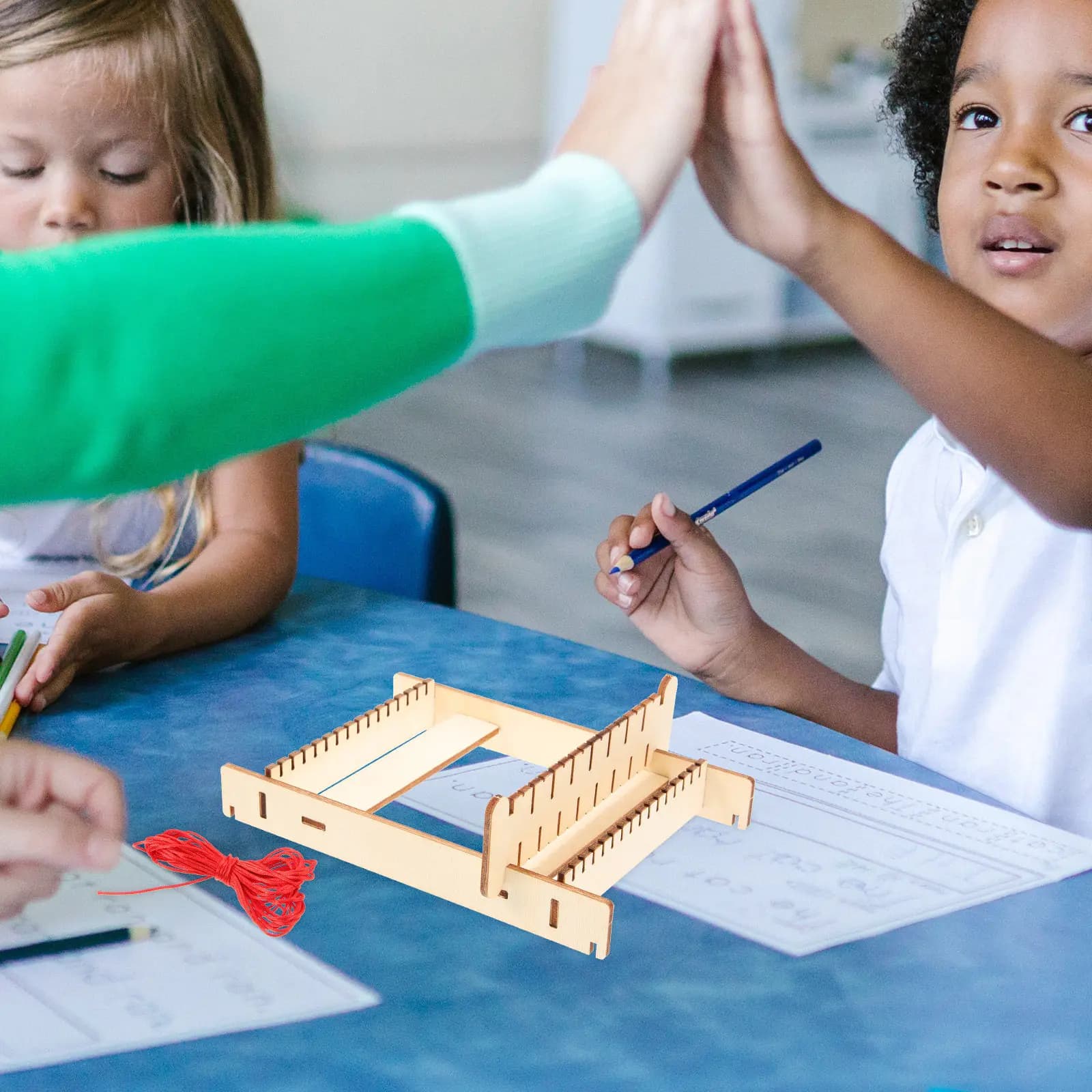 1Set Kids Weaving Machine Handmade DIY Loom Educational Early Learning Craft Knitting Practice Plaything Loom Kit for Girls