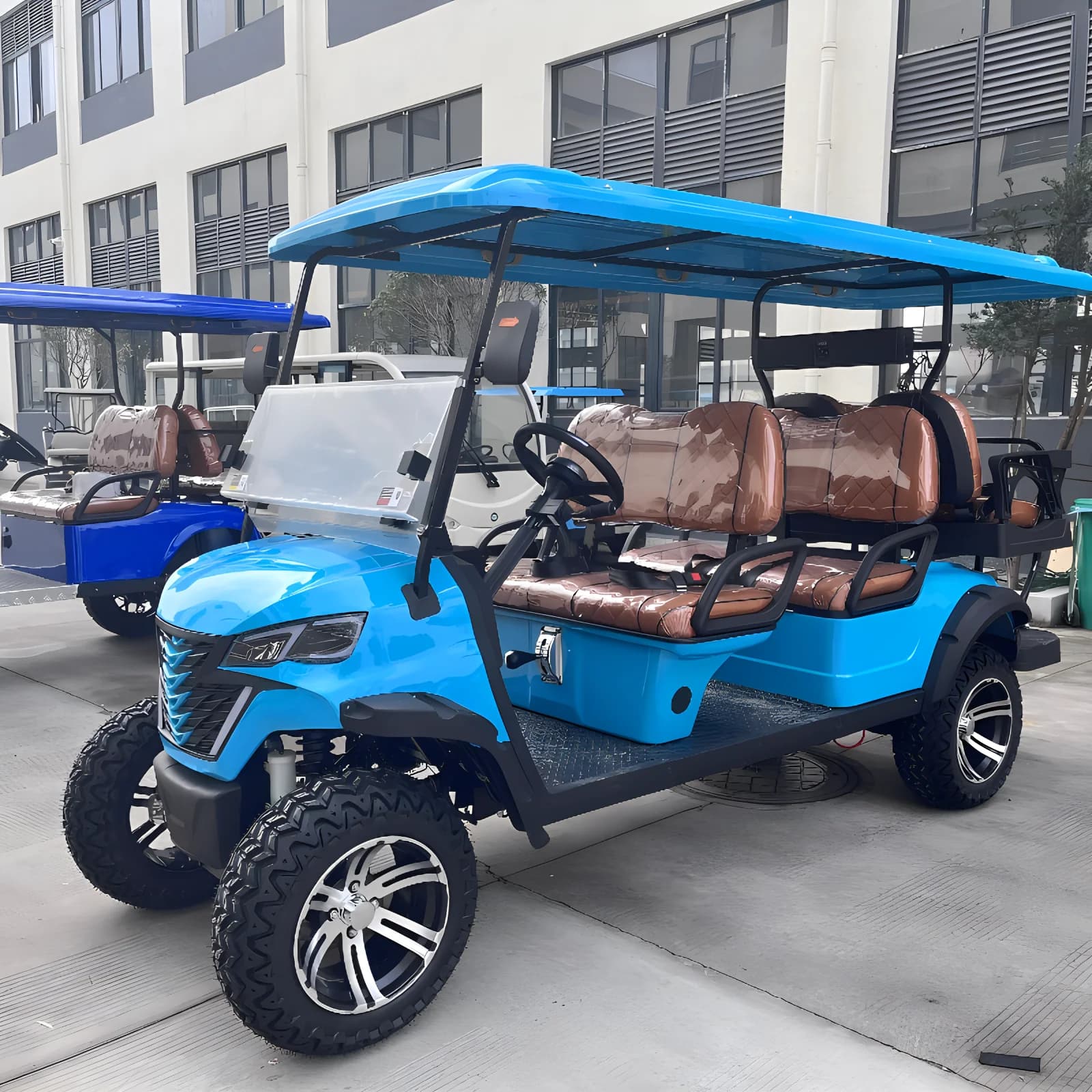 2025 nuovo modello con pannello solare Certificazione CE 2 + 4 Carrello da golf con batteria al litio a 4 posti per veicoli elettrici cinesi a nuova energia