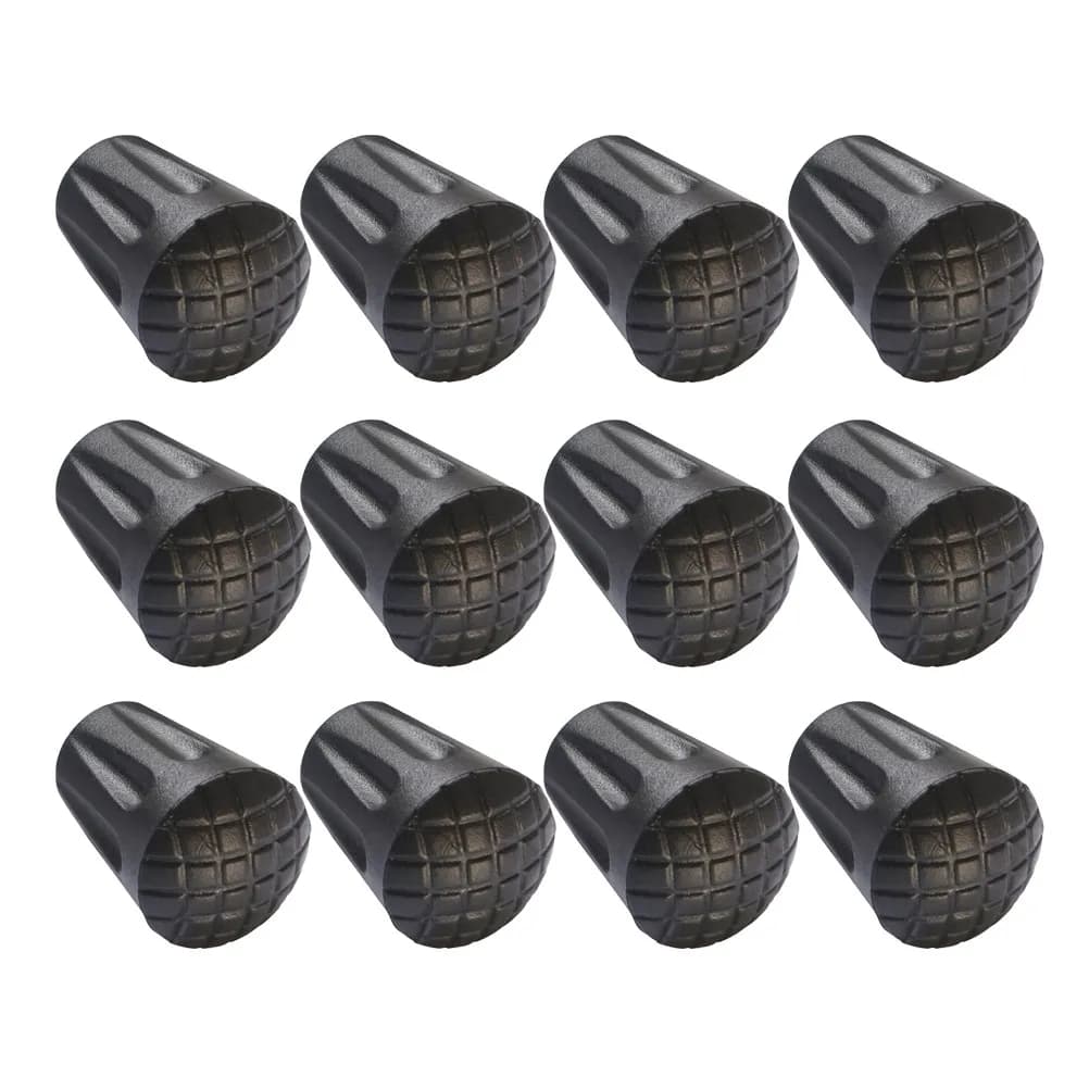 12 Pieces Trekking Sticks 3,3 cm, Anti-slip Covers Rubber Resistant for Hiking and Walking