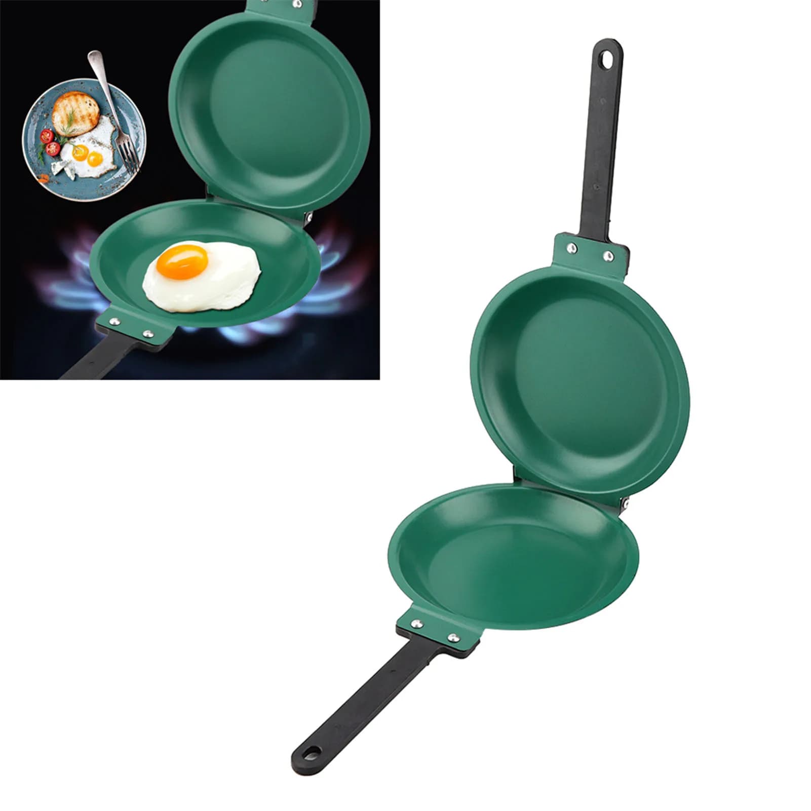 Double Side Titanium Steel Coating Flip Pancake Maker Kitchen Home Kitchen Pots Kitchen Pancake Pancake Padella