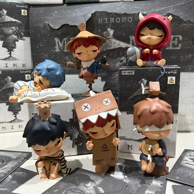 Pop Mart Hirono Mime Series Mystery Box Genuine Blind Box Guess Toys Anime Figure Model Gift