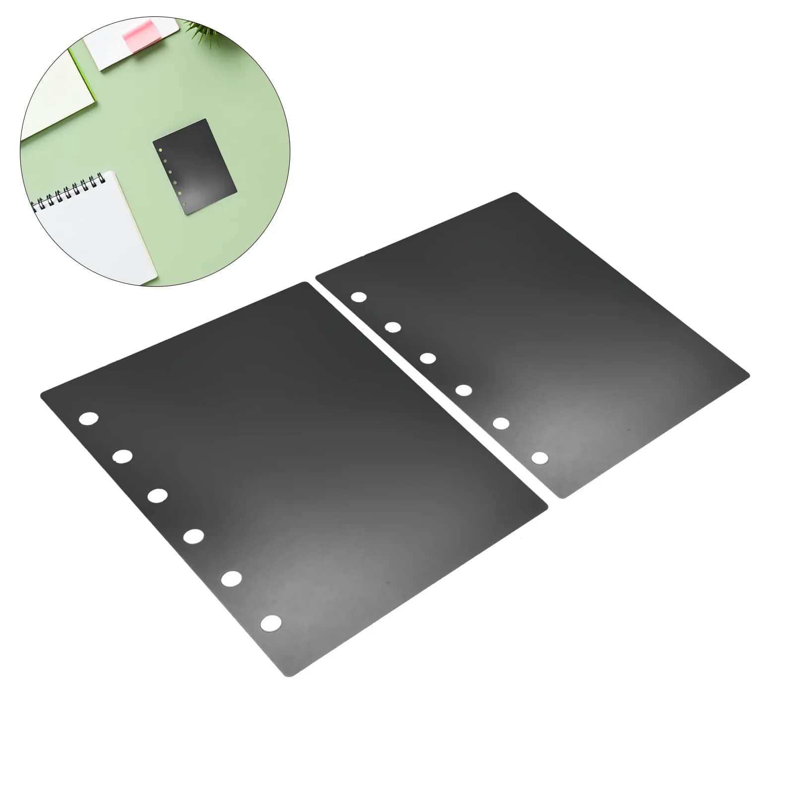 2 Pezzi Copertina per Raccoglitore A7 in Acrilico 5.1x3.6 pollici, Guscio per Quaderno a Fogli Mobili a 6 Anelli, Protezione Riutilizzabile per Planner, Organizer per Casa e Ufficio