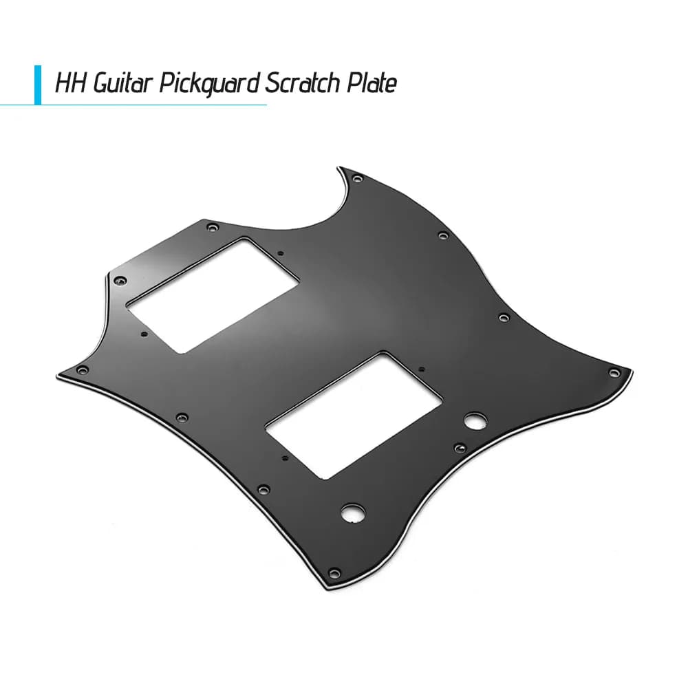 HH PVC guitar scratch plate for electric guitar SG 3 layers Black/White/Black Thickness 0.25 cm Weight 75 g