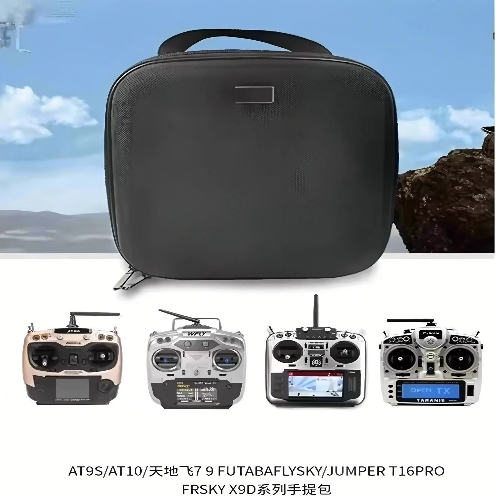 Custodia per trasmettitore per RadioKing TX18S Jumper T16 T18 Custodia per borsa FrSky X9D Radiolink AT9S AT10 Radiomaster TX16S