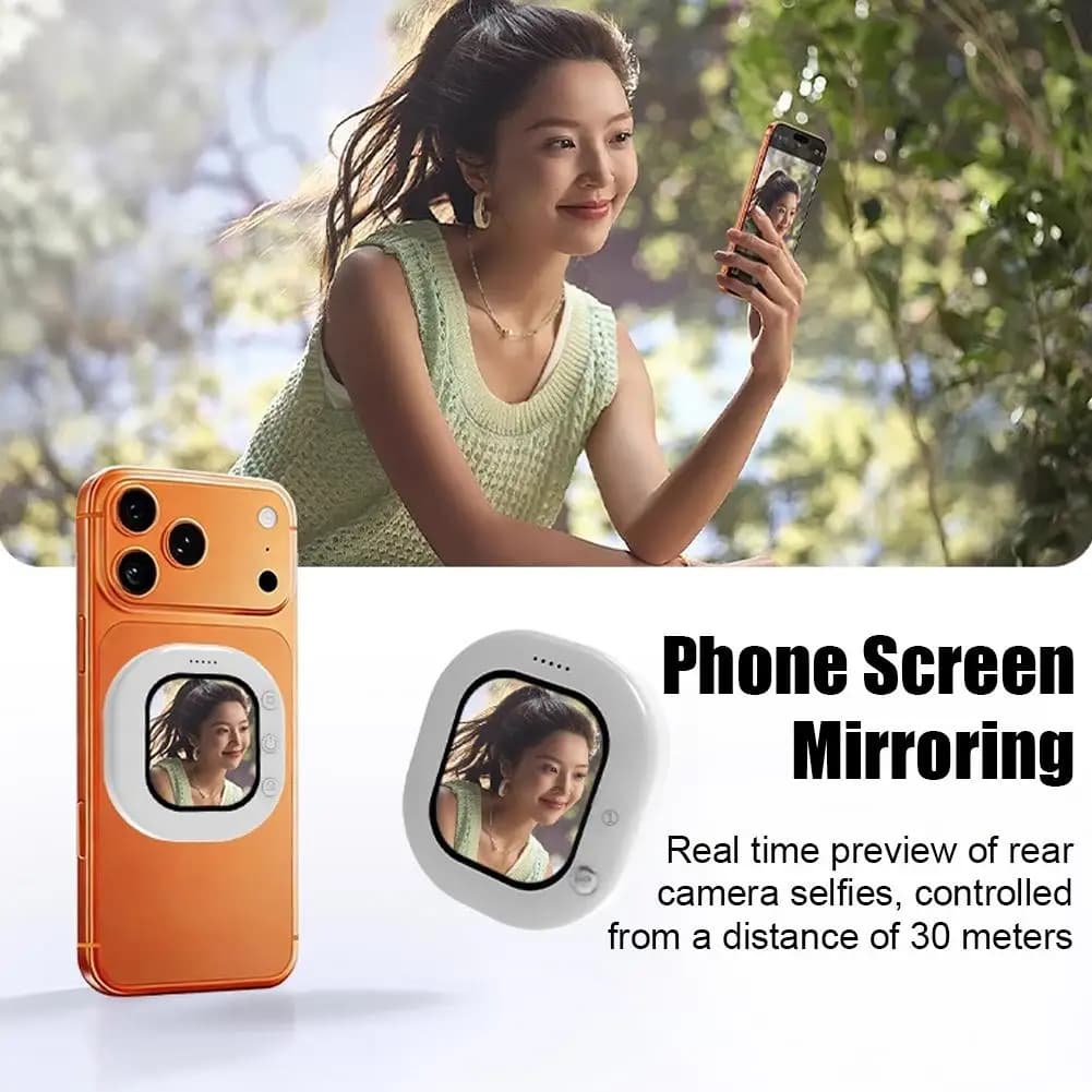 Upgrade Wireless Magnetic Phone Screen Projector for iPhone Android Auto Selfie Photography Mirroring Streaming Media Device