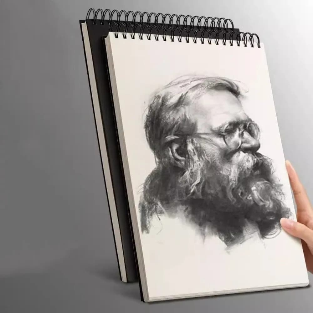 Portable Up Turning Loose-Leaf Sketchbook A4 A5 A6 8K 16K Diary Memo Notepad Taking Notes Journal Sketch Paper Book Office