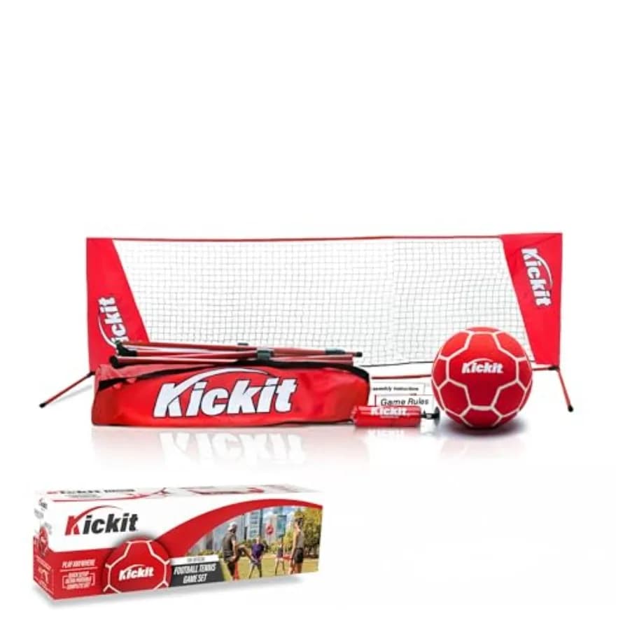 Set da gioco per calcio e tennis, rete portatile da 6,5' di larghezza x 2' di altezza e palla morbida e leggera, per giocare all'aperto, al chiuso, in giardino, in spiaggia, in campeggio