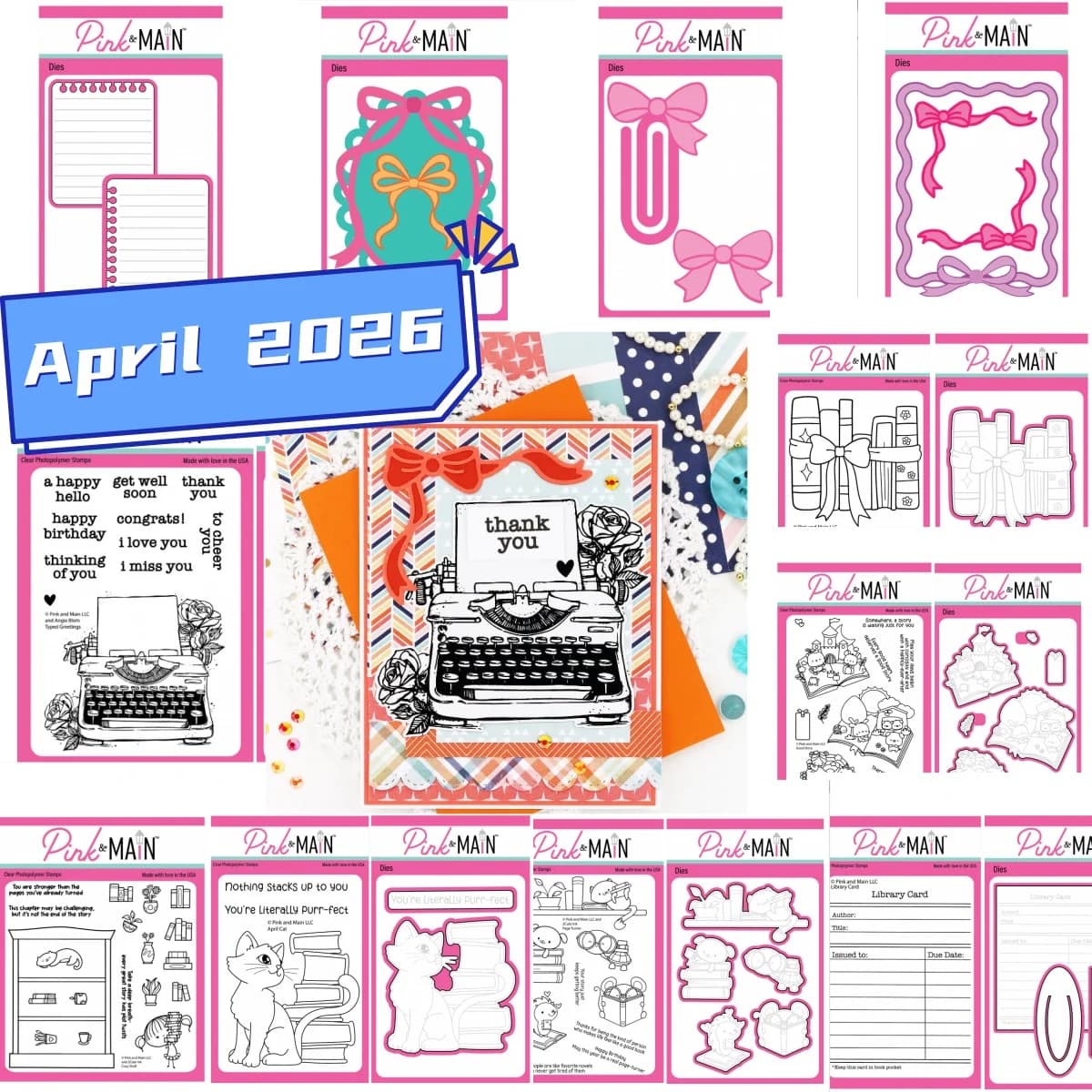 Stampini Trasparenti e Fustelle in Metallo per Scrapbooking e Decorazioni Fai-da-Te: Libri, Gatti, Fiocchi, Stampanti - Collezione Cozy Shelf 2026