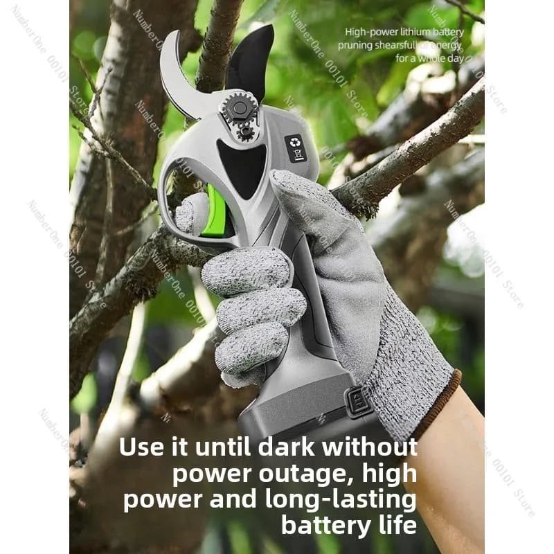 Electric Scissors Rechargeable for Power, for Coppers of Fruit Trees, Garden Baskets to Battery Ions of Wireless Lithium