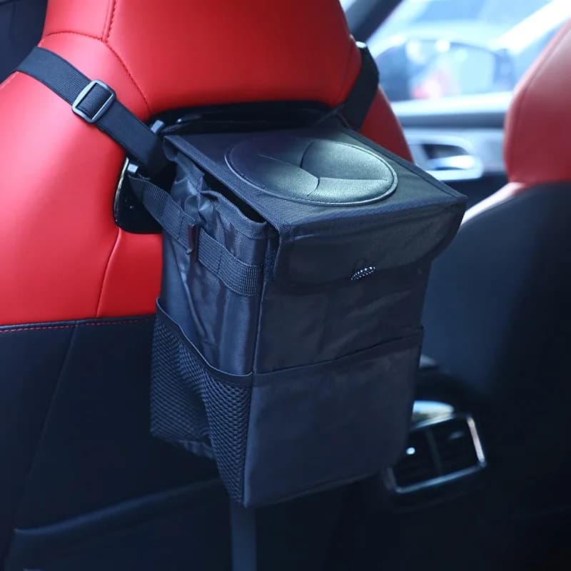 Organizer Pieghevole Impermeabile per Auto con Tasca Posteriore, Contenitore Multifunzionale e Cestino Appendibile in Varie Dimensioni