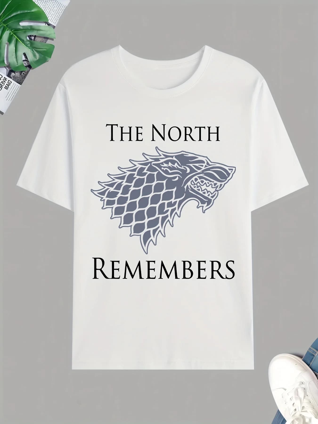 Ricorda la maglietta con stampa North T-shirt da uomo T-shirt casual a maniche corte per top estivi primaverili autunnali come regali