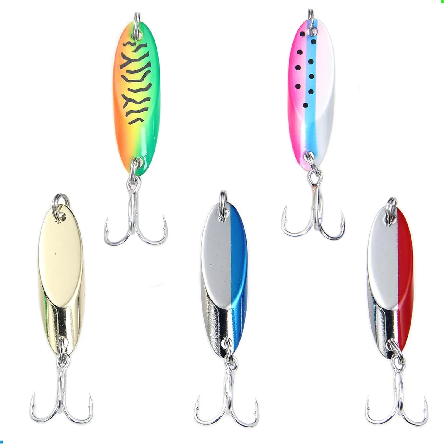 Set of 5 Trout Fishing Cucchiaini, Spigola, Crappie, Luccio, Lucioperca - Salad and Sweet Water Equipment