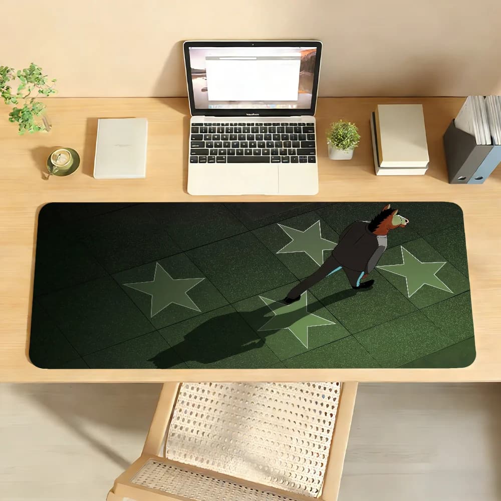 Tappetino per mouse Cartoon B-BoJack H-Horseman, tappetino per mouse in gomma antiscivolo per computer portatile, tappetino per mouse per giocatori, decorazione per scrivania