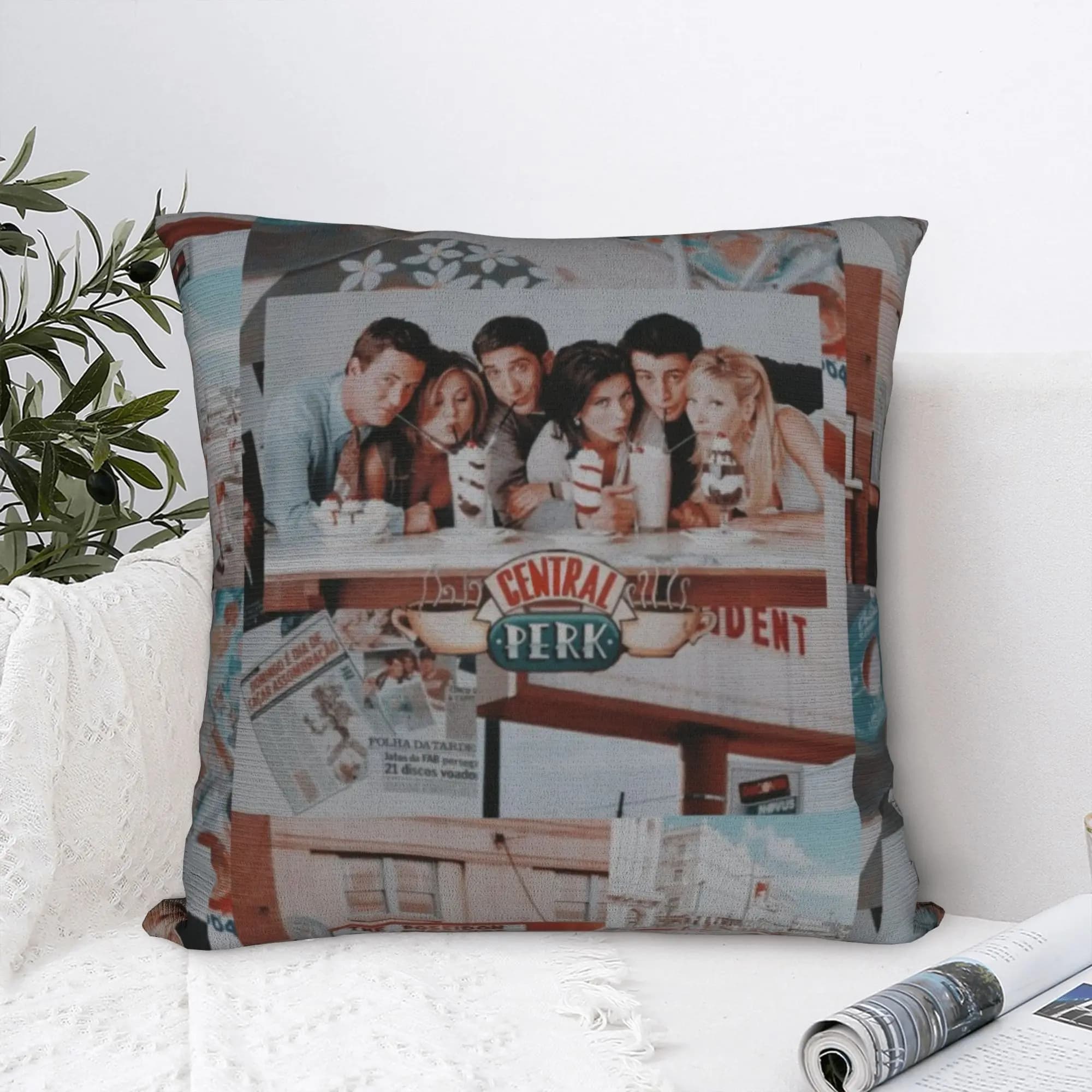 Friends Tv Show Pillowcase Printing Polyester Cushion Cover Decorative Throw Pillow Case Cover Home Zippered 45*45cm