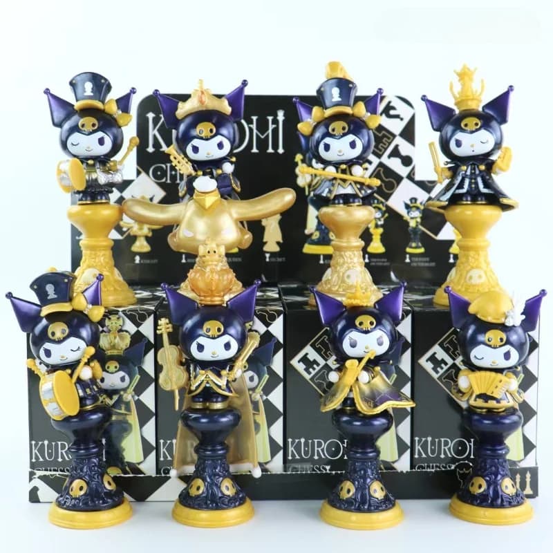 S HOT giocattolo scacchi serie kawaii ornamenti animazione periferica regalo di compleanno per bambini modello natalizio Sanrio kuromi scatola cieca