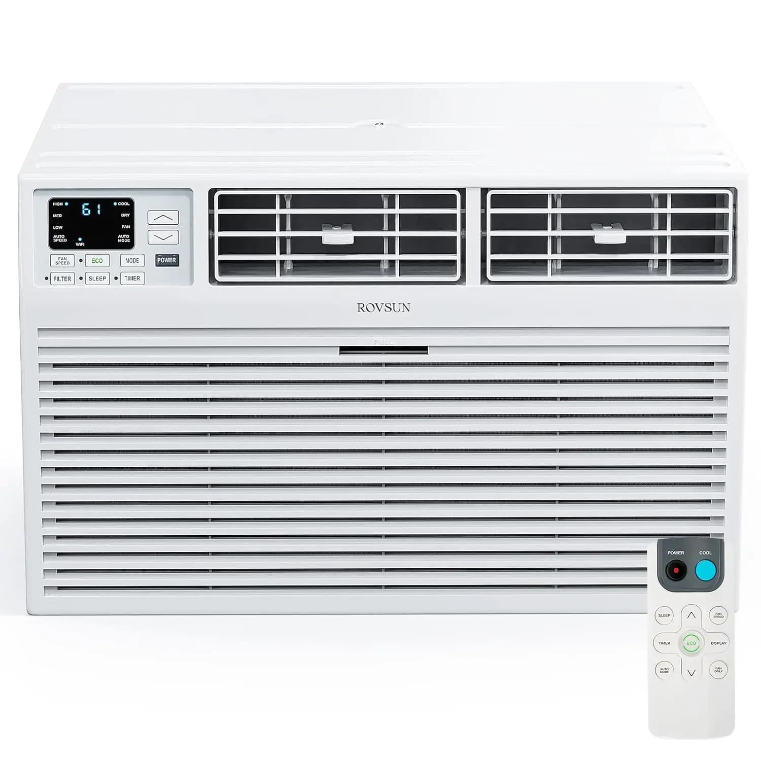 Condizionatore d'Aria da Parete 12000 BTU 3-in-1 con Deumidificatore, Ventilatore e Timer per Camera da Letto, Soggiorno, Appartamento fino a 550mq, 115V 60Hz Personalizzabile