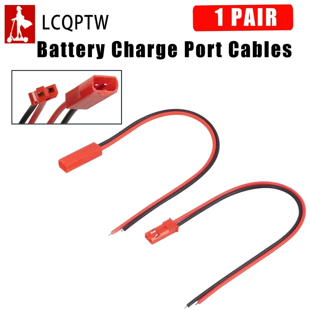 1 paio di connettori JST a 2 pin maschio + femmina cavo per cavi porta di ricarica batteria scooter elettrico Xiaomi parte