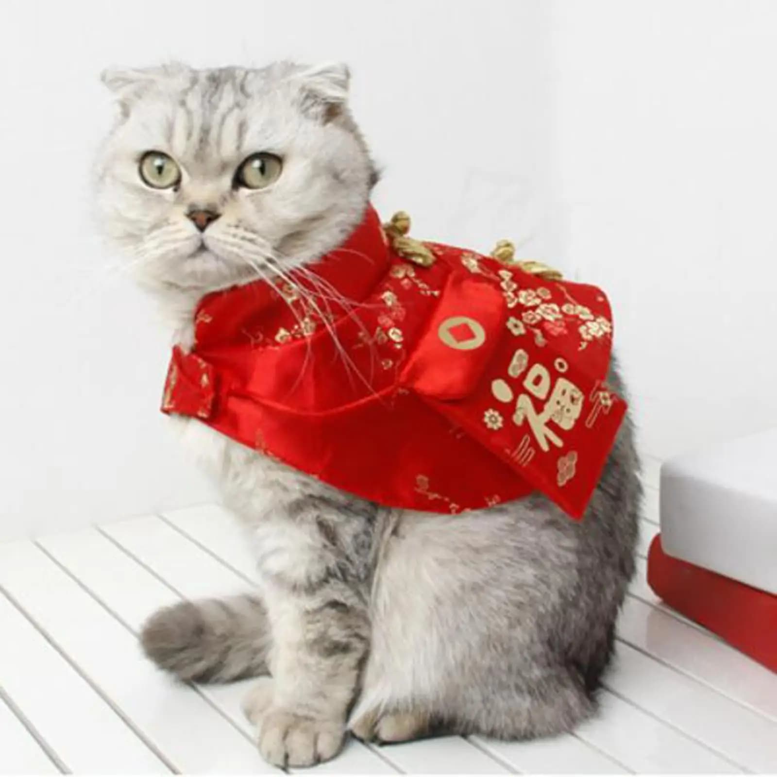 Cute Collar Winter Satin Dog Costume Cosplay Scarf Warm Pet Clothing for Halloween Christmas