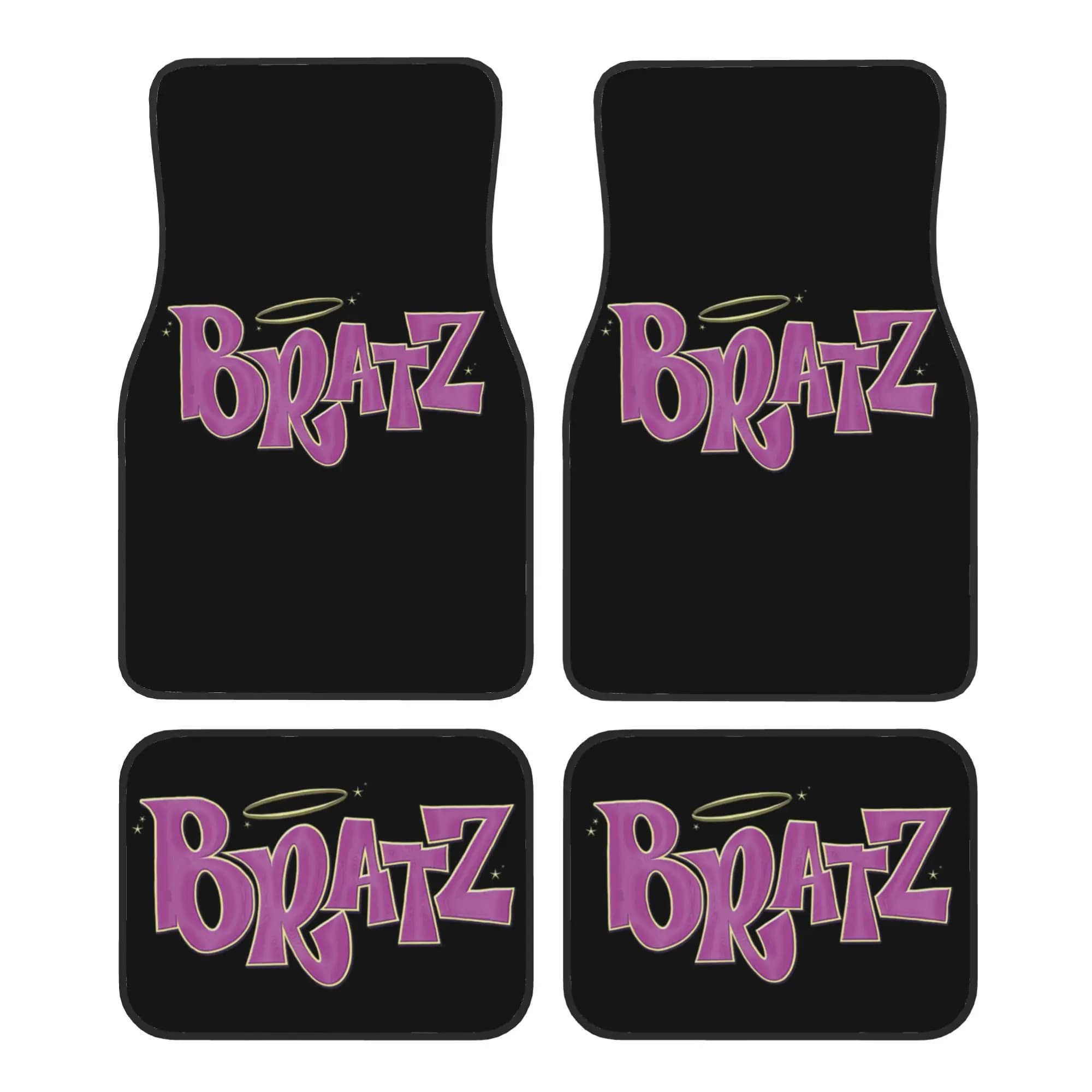 Bratz Rock Angelz Movie 4PCS Crystal Velvet Car Floor Mats Set Universal Front Rear Foot Mats Car Interior Floor Protection Mat